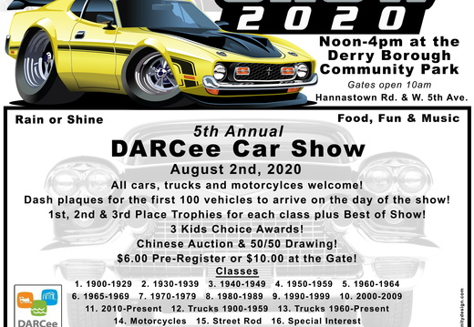DARCEE 2020 show flyer
